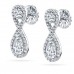 3.50 ct Ladies Round Cut Diamond Drop Earrings